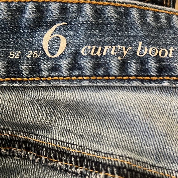 Ann Taylor LOFT Curvy Boot Denim Jeans Women's 28/6 Blue Cotton Blend Low Rise - Picture 14 of 16